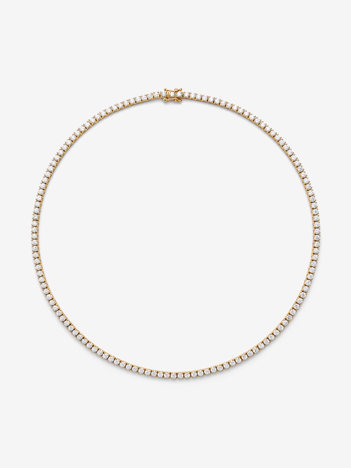 Colgante rivière de oro amarillo de 18K con diamantes en talla brillante con un total de 10,06 cts