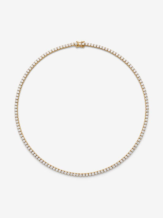 Colgante rivière de oro amarillo de 18K con diamantes en talla brillante con un total de 10,06 cts