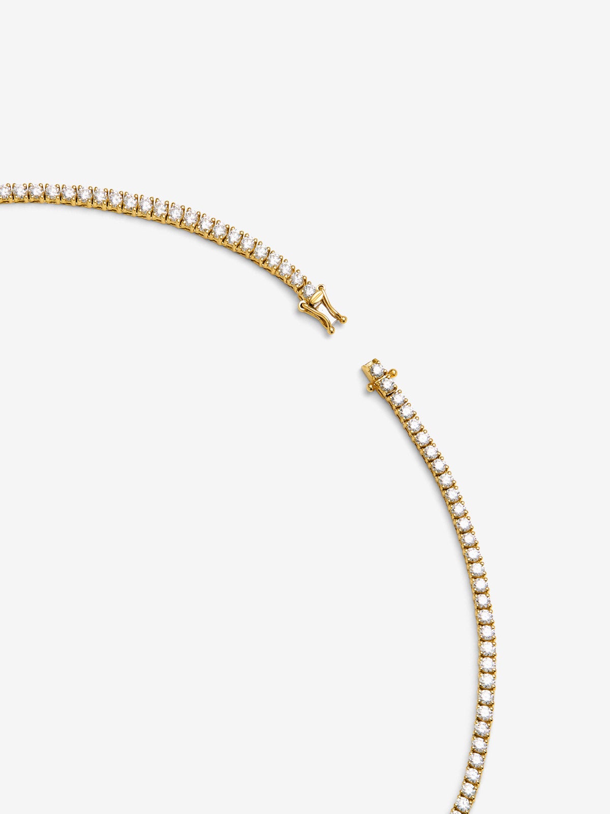 Colgante rivière de oro amarillo de 18K con diamantes en talla brillante con un total de 10,06 cts
