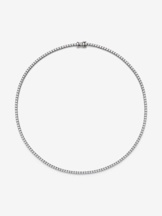 Colgante rivière de oro blanco de 18K con diamantes en talla brillante con un total de 6,25 cts