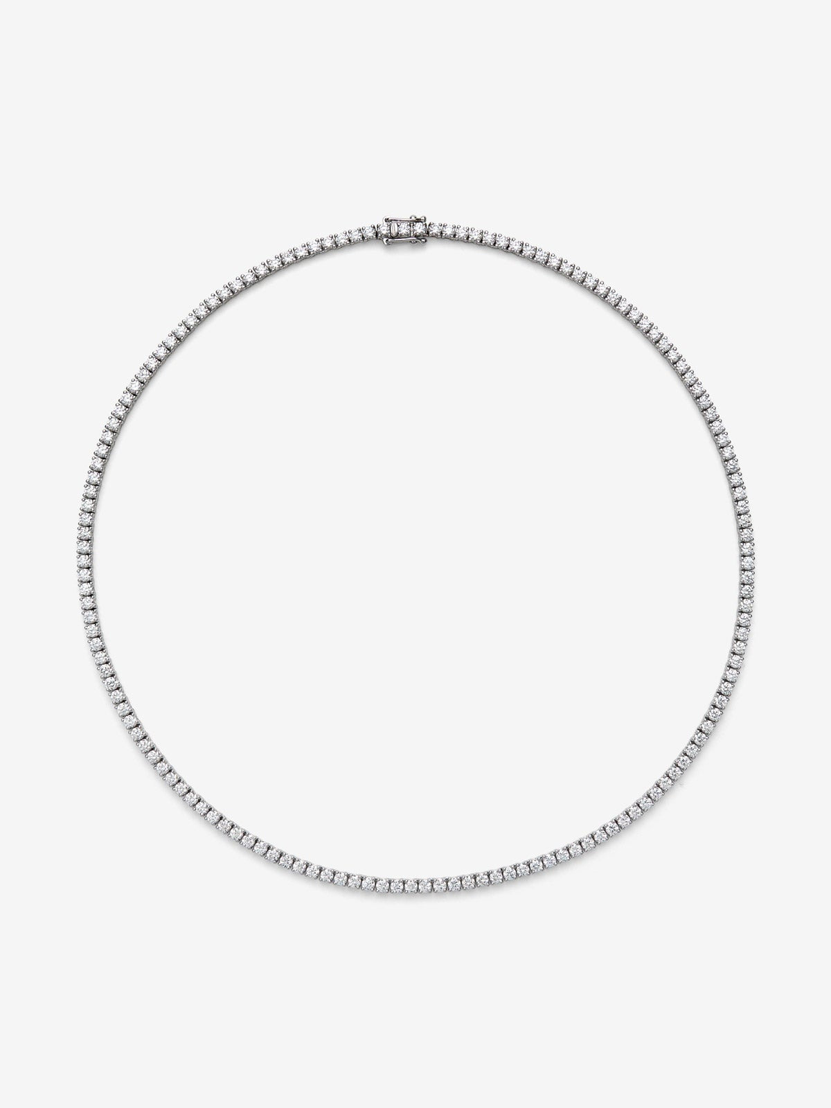 Colgante rivière de oro blanco de 18K con diamantes en talla brillante con un total de 9,05 cts
