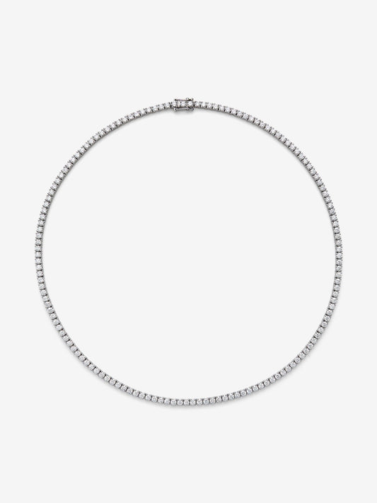 Colgante rivière de oro blanco de 18K con diamantes en talla brillante con un total de 9,05 cts