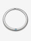Collar tubogas de plata 925 con topacio azul Sky