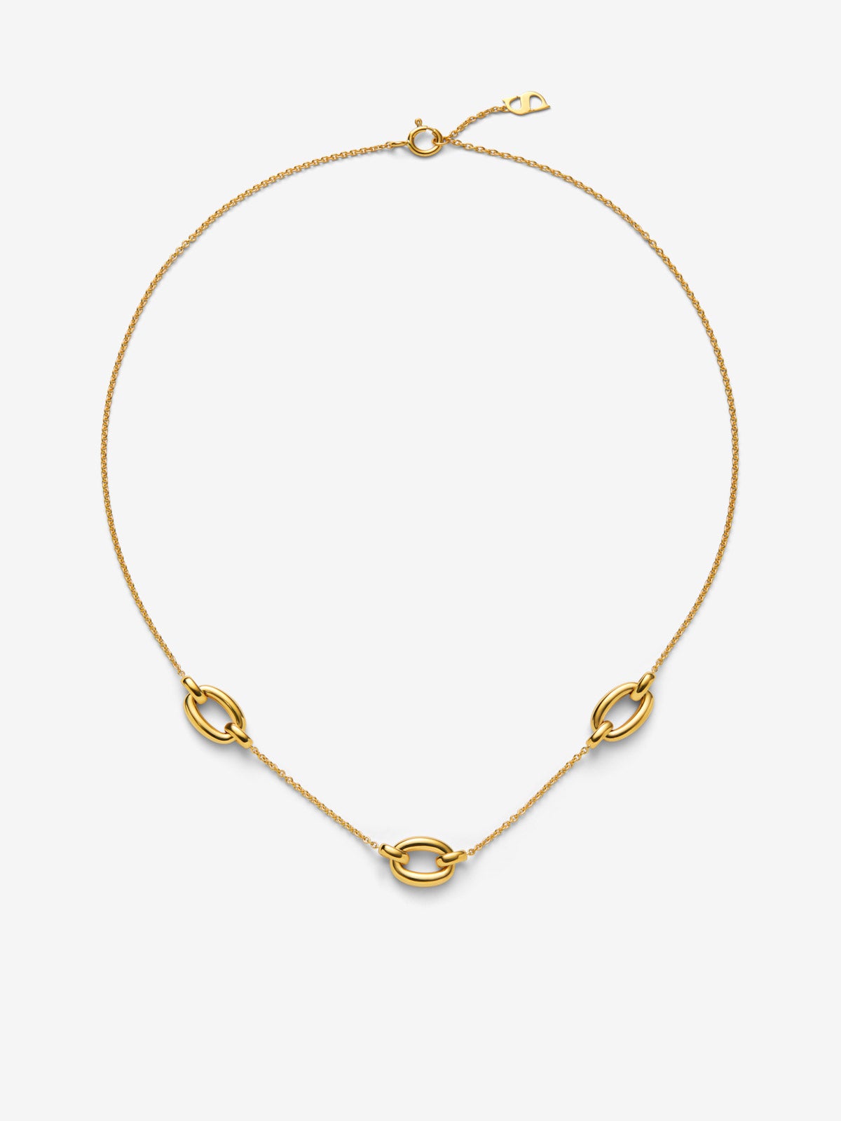 Collar corto mini eslabones de oro amarillo de 18K