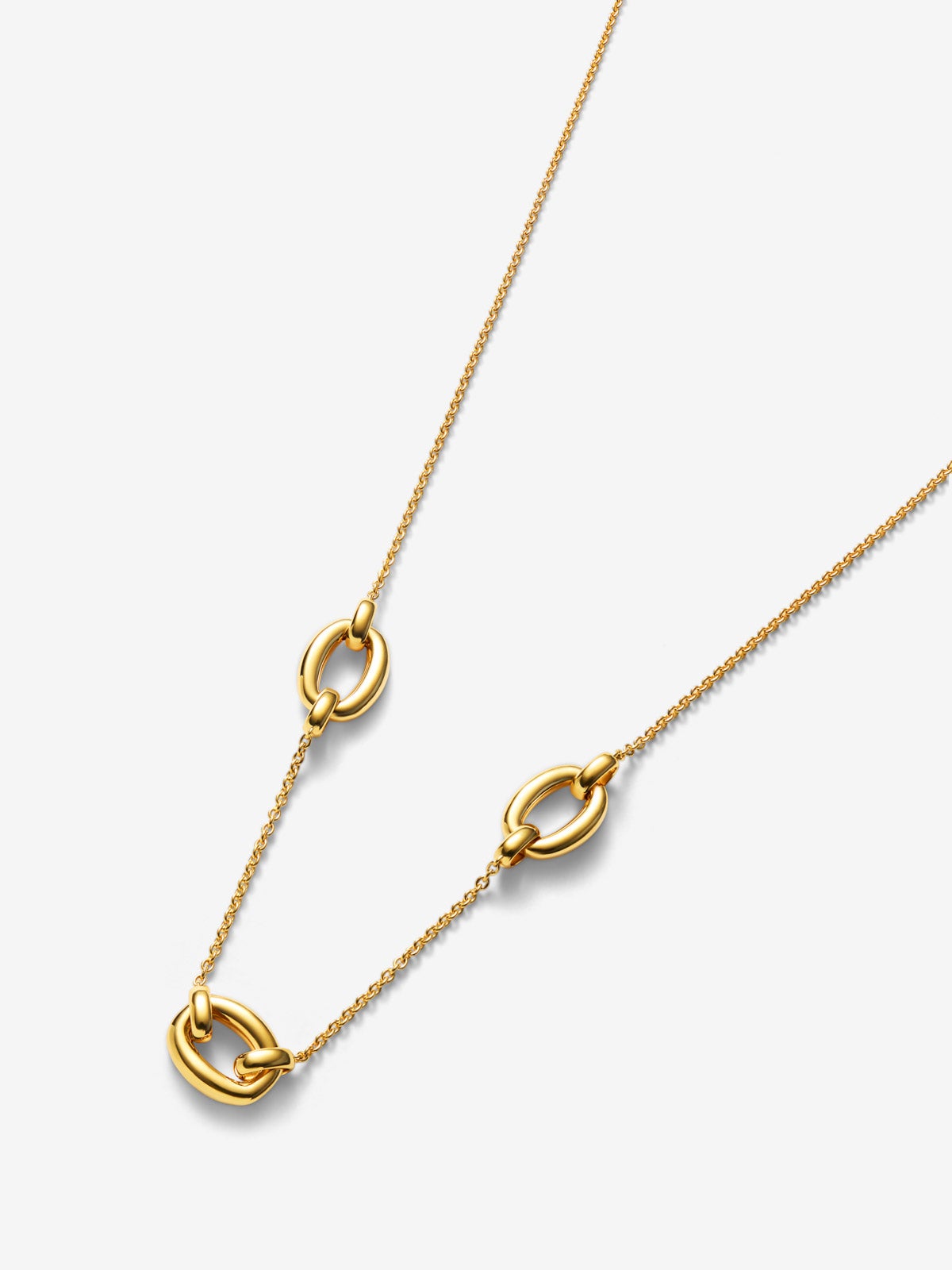 Collar corto mini eslabones de oro amarillo de 18K