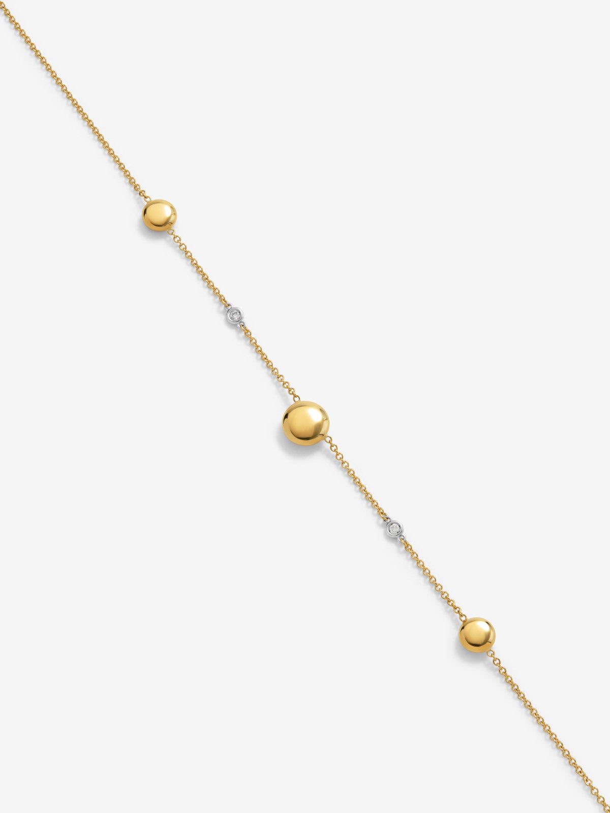 Collar de oro amarillo de 18K con motivos de esferas