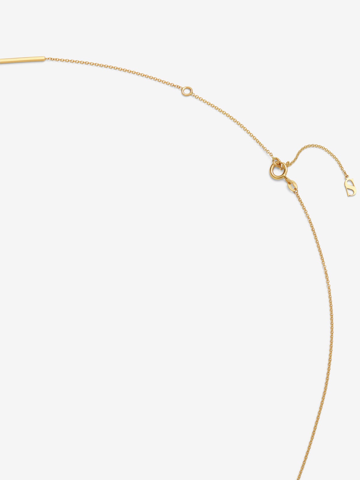 Collar de oro amarillo de 18K con 5 diamantes en talla brillante con un total de 0,17 cts