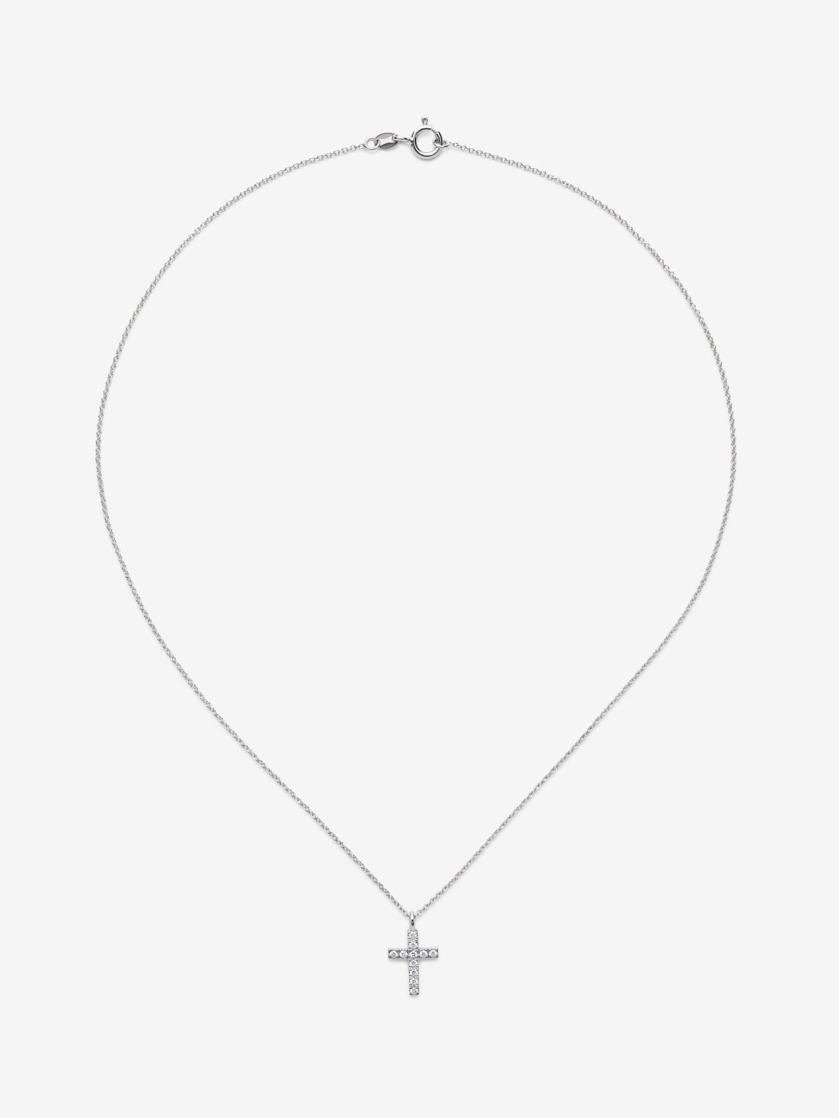 Colgante de grace de oro blanco con diamante