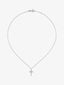 Colgante de oro blanco de 18K con cruz de 12 diamantes en talla brillante con un total de 0,24 cts