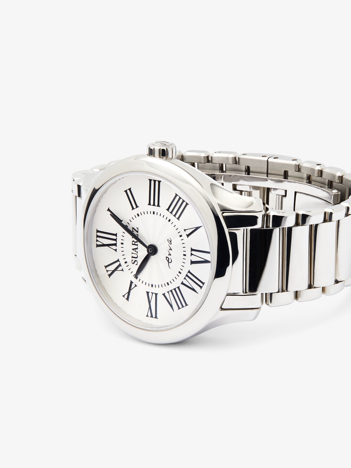 Reloj de acero inoxidable y cristal de zafiro con movimiento de cuarzo