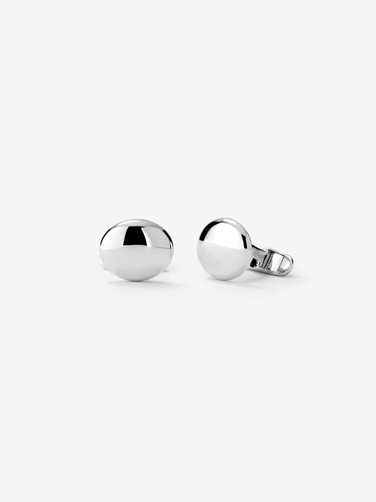 Gemelos de plata 925 con forma ovalada