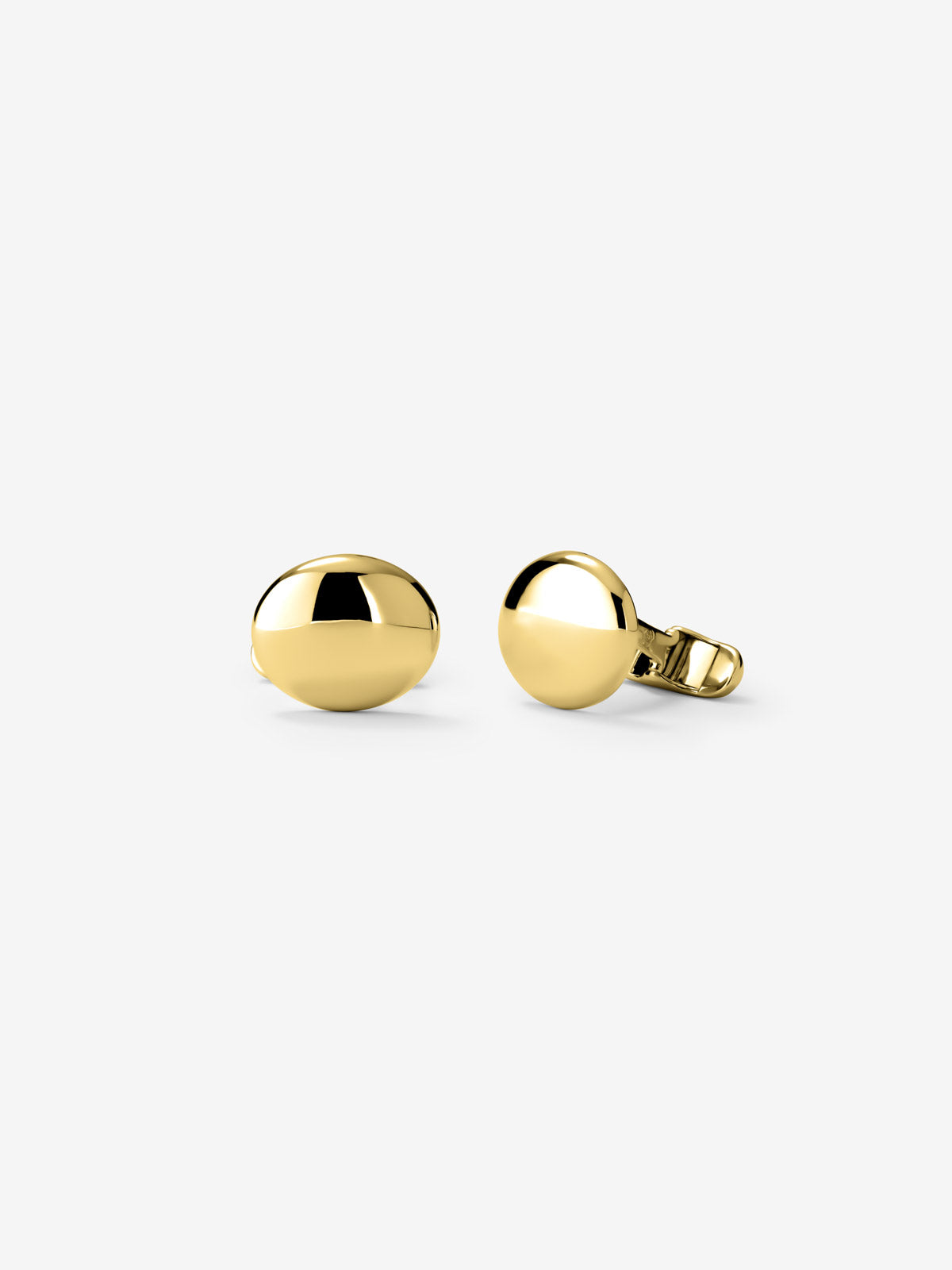 Gemelos de oro amarillo de 18K con forma ovalada