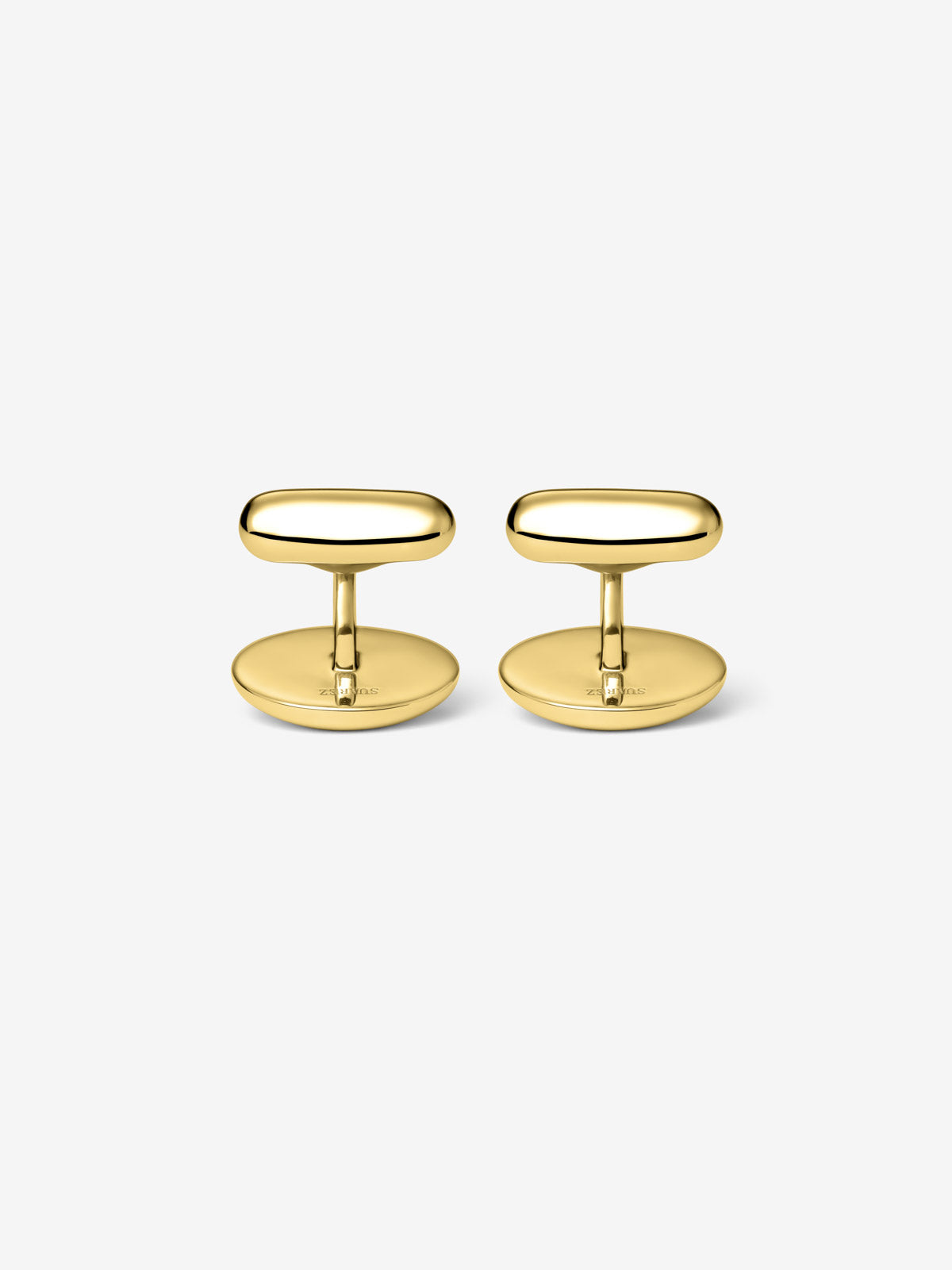 Gemelos de oro amarillo de 18K con forma ovalada