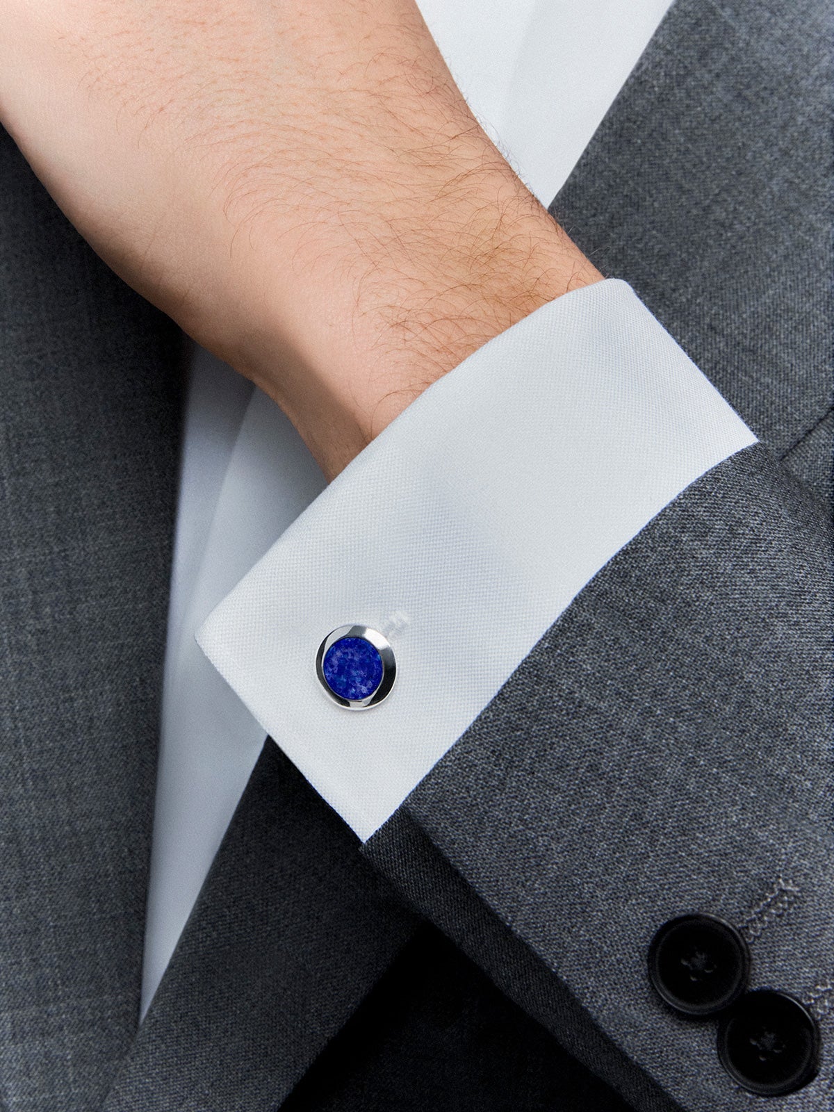 Gemelos de plata 925 con lapizlazuli