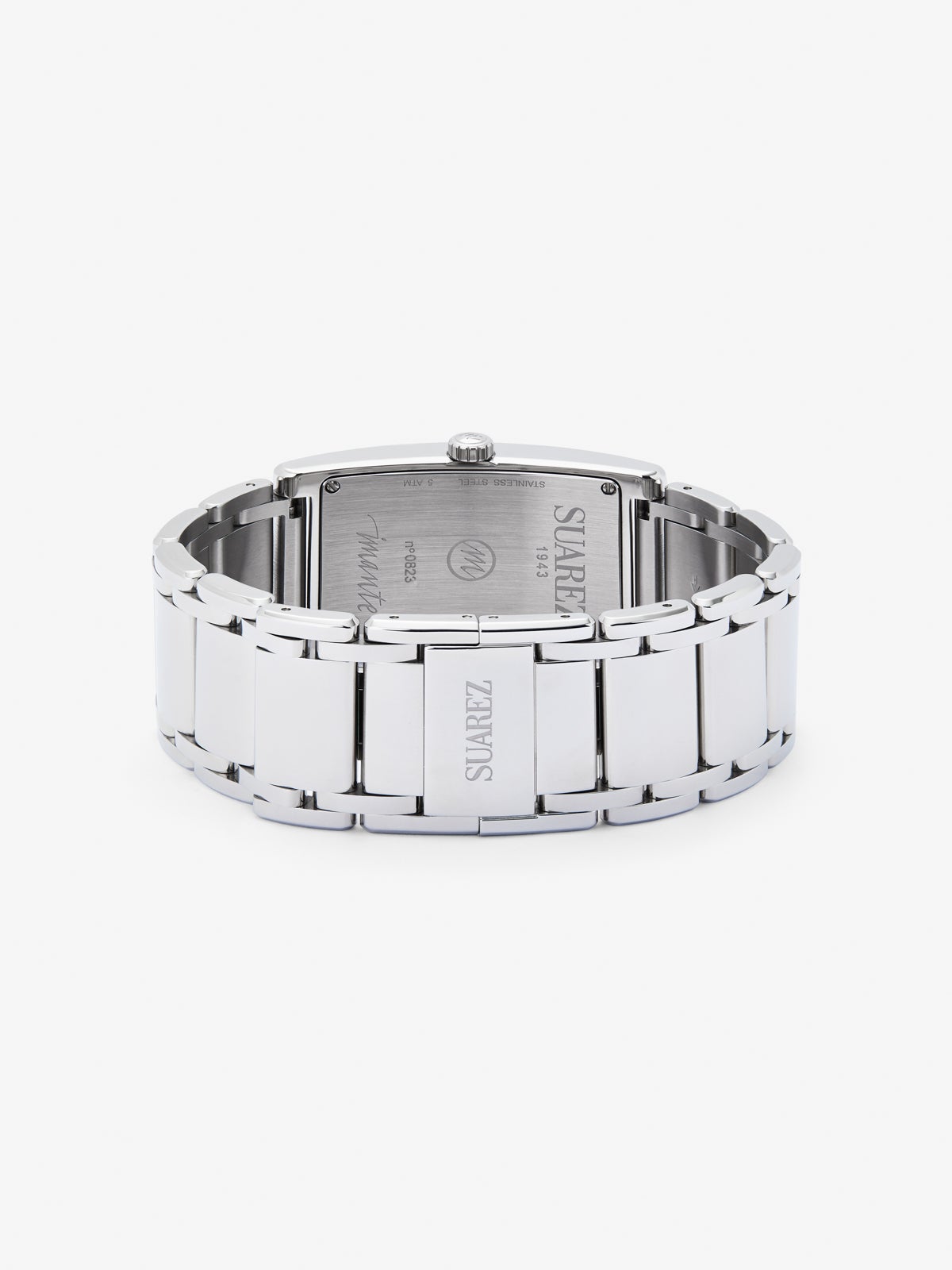 Reloj de acero inoxidable con cristal de zafiro y movimiento de cuarzo