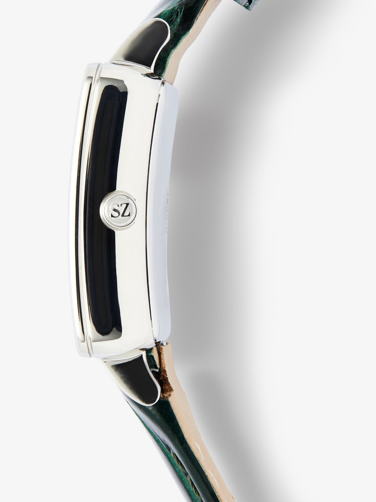 Reloj de acero inoxidable y pulsera de piel, con cristal de zafiro y movimiento de cuarzo