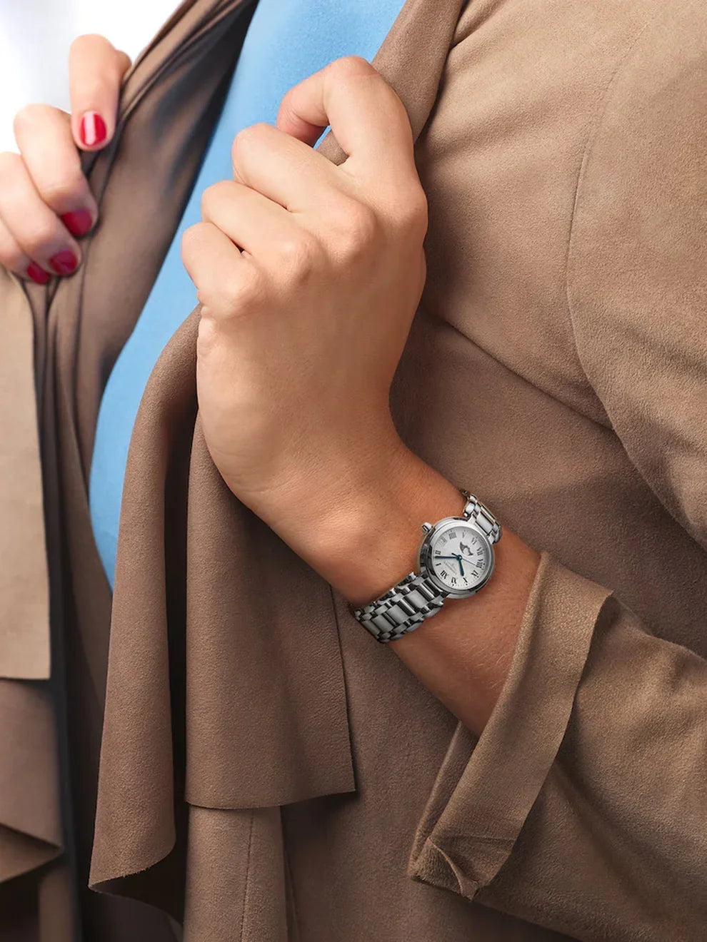 Reloj Longines Primaluna de acero inoxidable con cristal de zafiro y movimiento automático