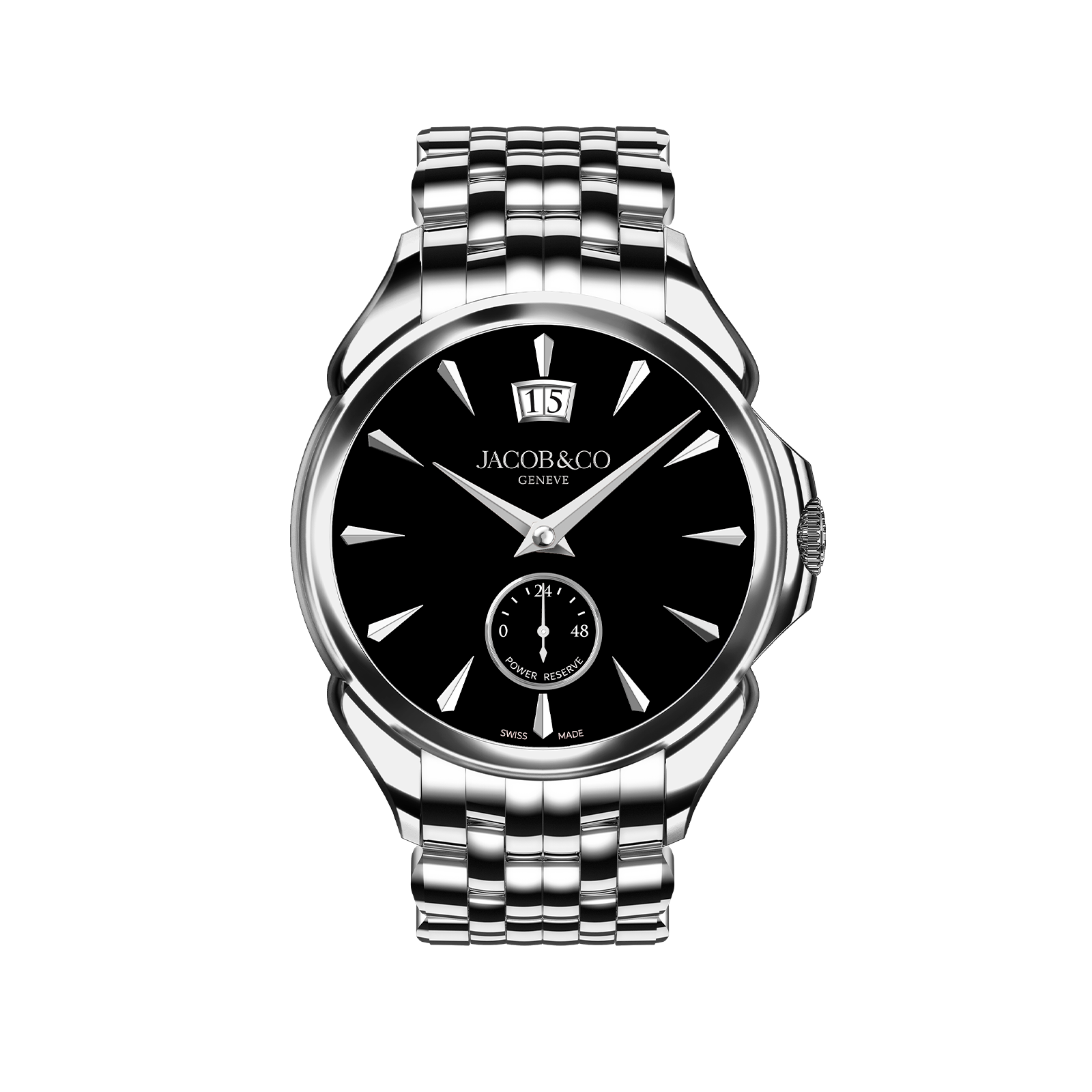 PALATIAL STAINLESS BLACK -42MM