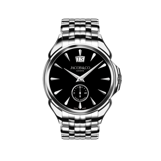 PALATIAL STAINLESS BLACK -42MM