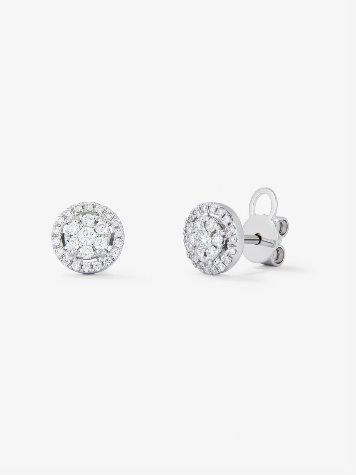 Pendientes de oro blanco de 18K con diamantes