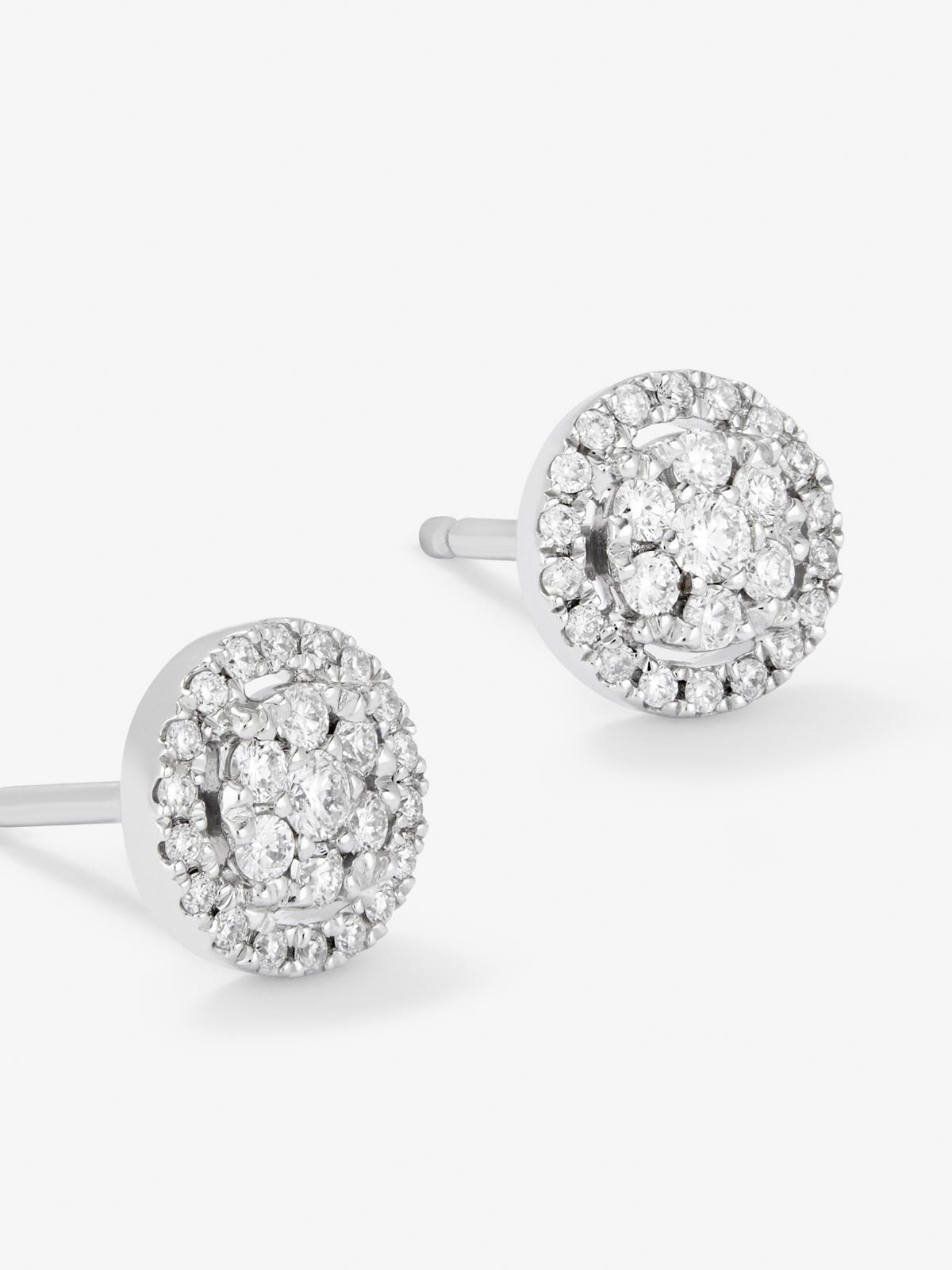 Pendientes de oro blanco de 18K con diamantes