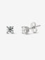Pendientes de oro blanco de 18K con diamante de 0,4 cts
