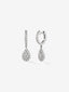 Pendientes de oro blanco de 18K con 54 diamantes en talla brillante con un total de 0,52 cts