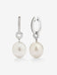 Pendientes de oro blanco de 18K con perlas australiana y diamantes