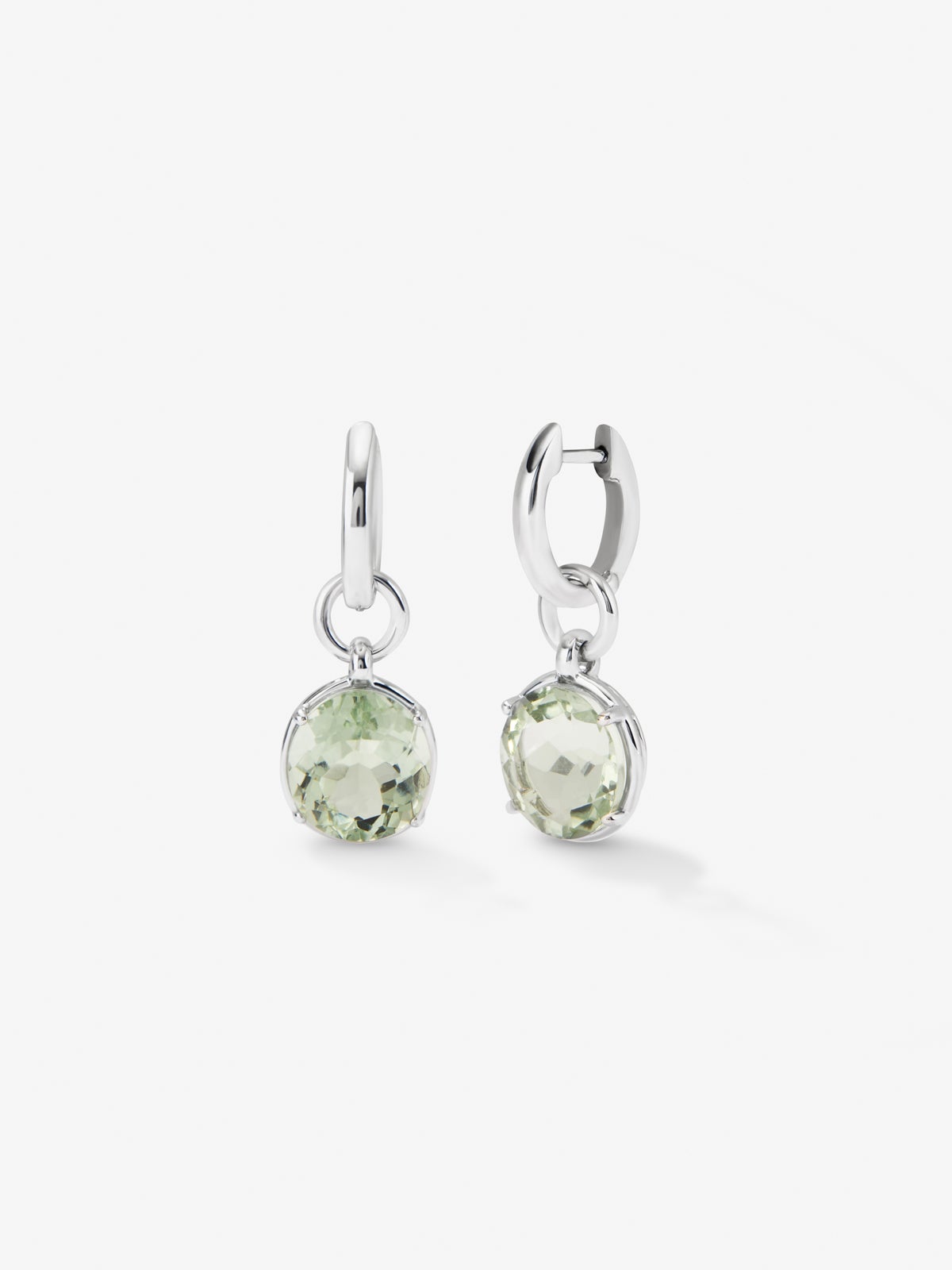 Pendientes de plata con amatista morada