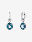 Pendientes de plata 925 con topacios azul london en talla oval de 7,8 cts