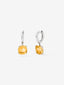 Pendientes de plata 925 con cuarzos citrinos en talla cushion