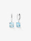 Pendientes de plata 925 con 2 topacios azul sky en talla cushion