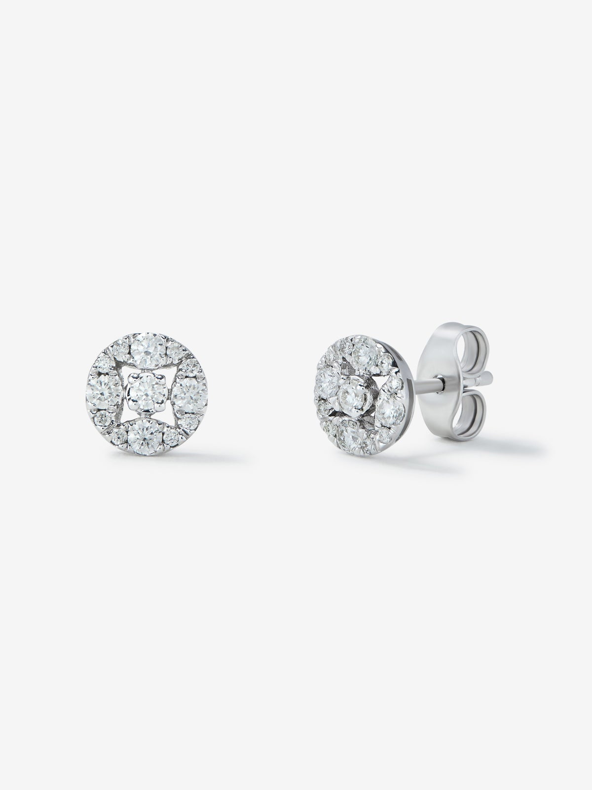 Pendientes de oro blanco de 18K y diamantes
