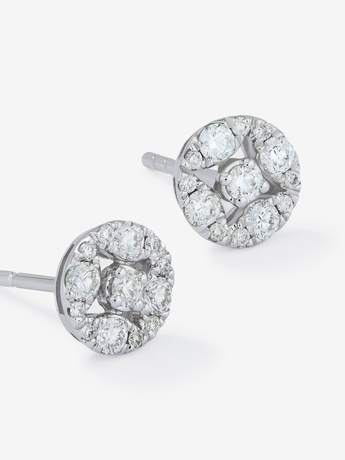 Pendientes de oro blanco de 18K y diamantes