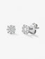 Pendientes de oro blanco de 18K con diamantes blancos en talla brillante de 0,37 cts