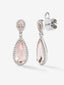 Pendientes de oro blanco de 18K con morganitas en talla pera de 5,04 cts y diamantes en talla brillante de 0,5 cts