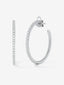 Pendientes de aro de oro blanco de 18K con 50 diamantes en talla brillante con un total de 0,74 cts