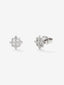 Pendientes de oro blanco de 18K con 26 diamantes en talla brillante con un total de 0,21 cts con forma de estrella