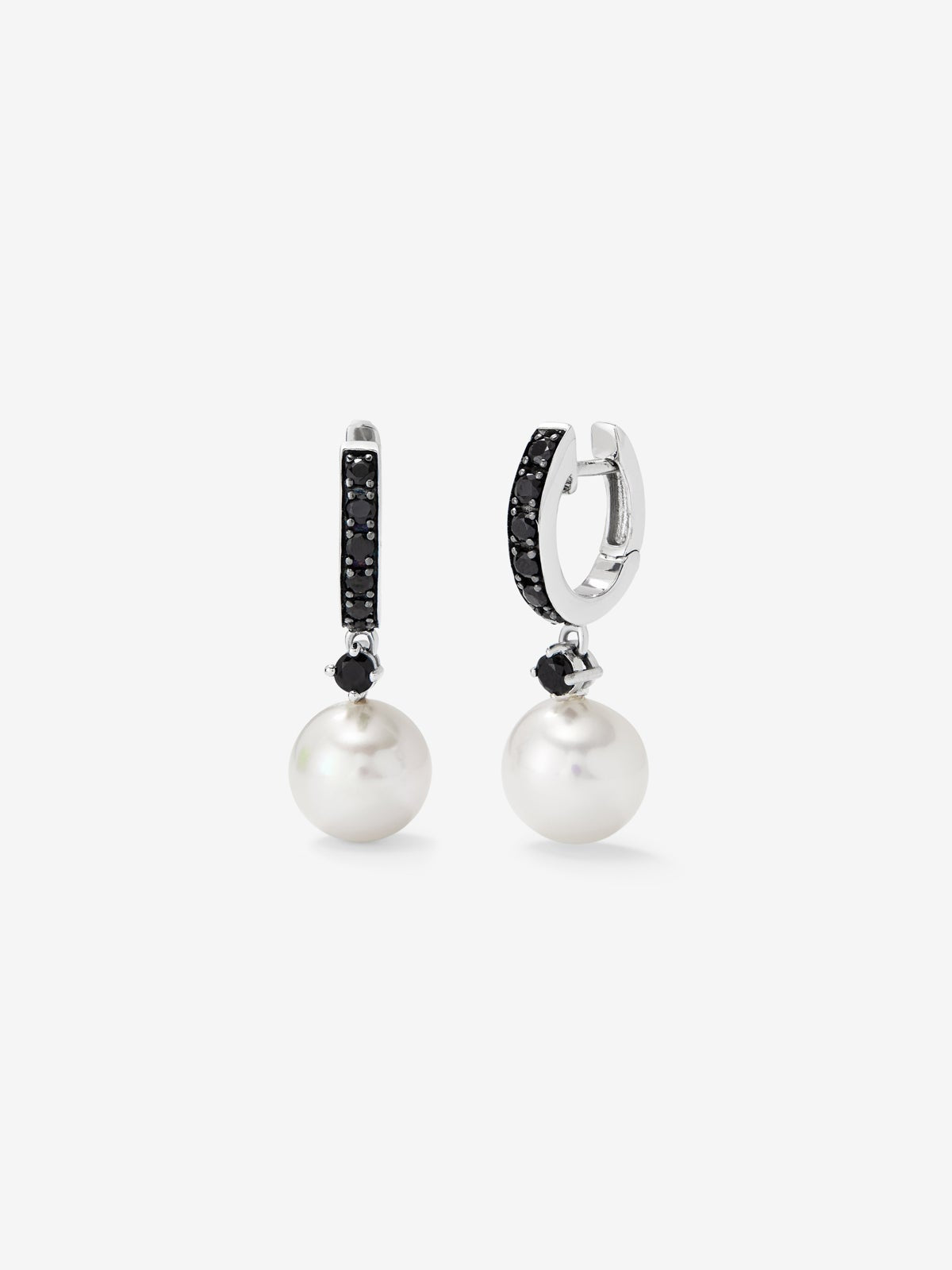 Pendientes de plata 925 con perla australiana y espinelas