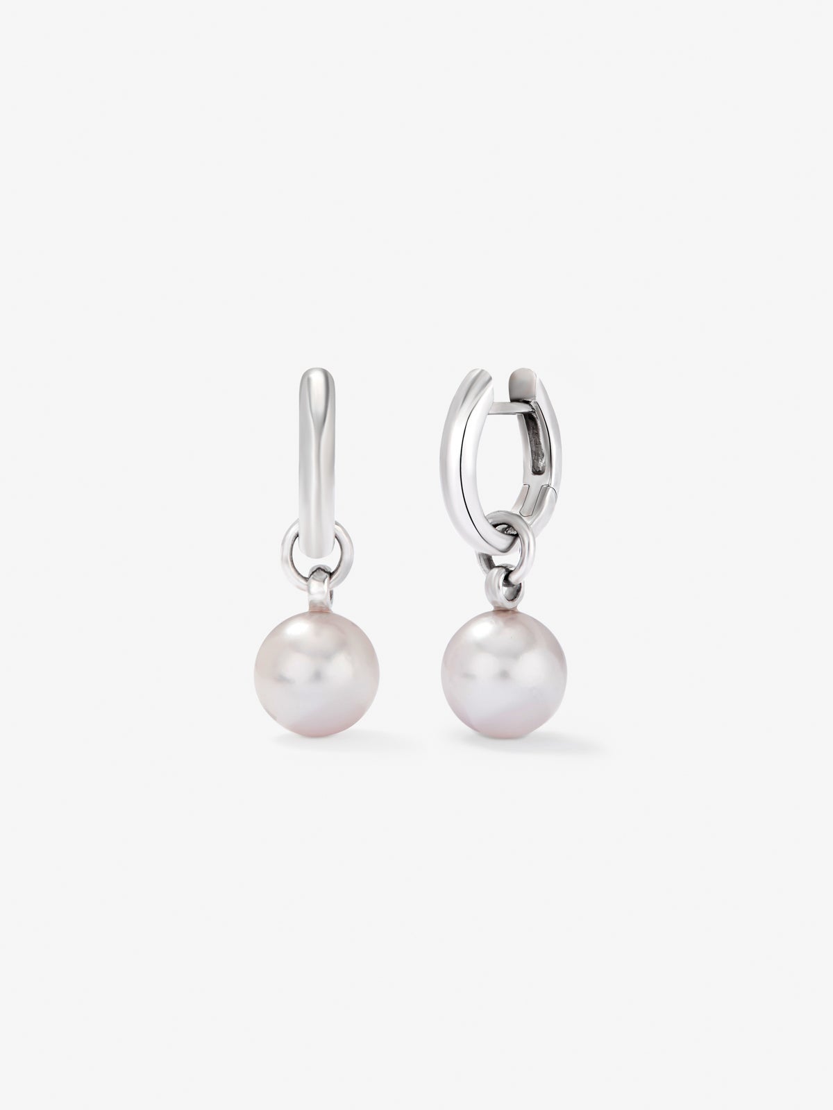 Pendientes de plata 925 con perlas akoya de 8,5 mm