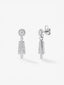 Pendientes desmontables de oro blanco de 18K con diamantes blancos en talla brillante de 0,2 cts
