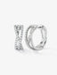 Pendientes de aro múltiple de oro blanco de 18K con 68 diamantes en talla brillante con un total de 0,74 cts