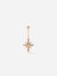 Pendiente individual de oro rosa de 18kt con diamantes