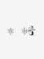 Pendientes de oro blanco de 18K con diamantes en talla brillante de 0,2 cts con forma de estrella