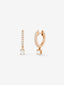 Pendientes de oro rosa de 18K con 20 diamantes en talla brillante con un total de 0,38 cts
