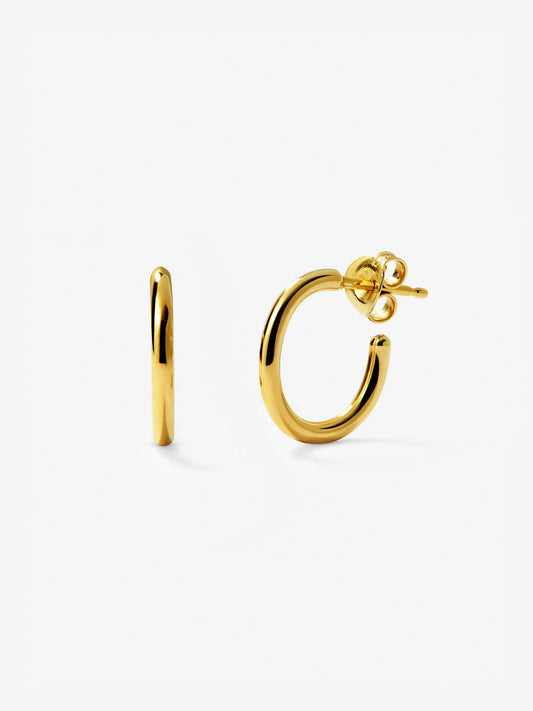 Pendientes de aro de oro amarillo de 18K