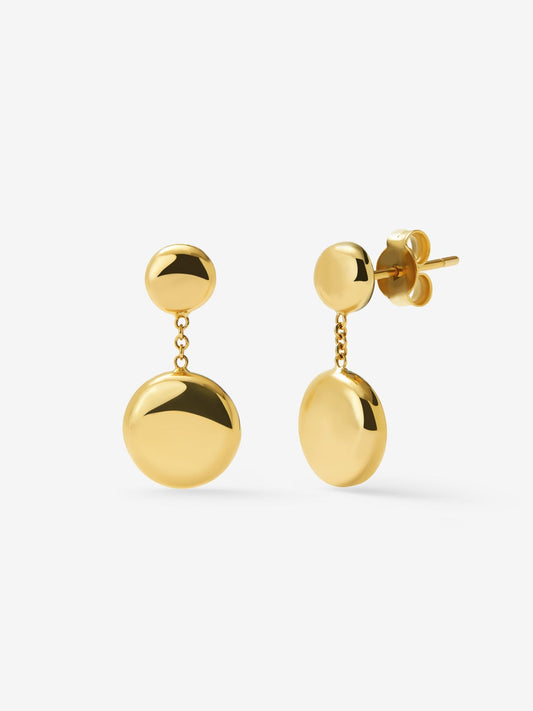 Pendientes de oro amarillo de 18K con esferas