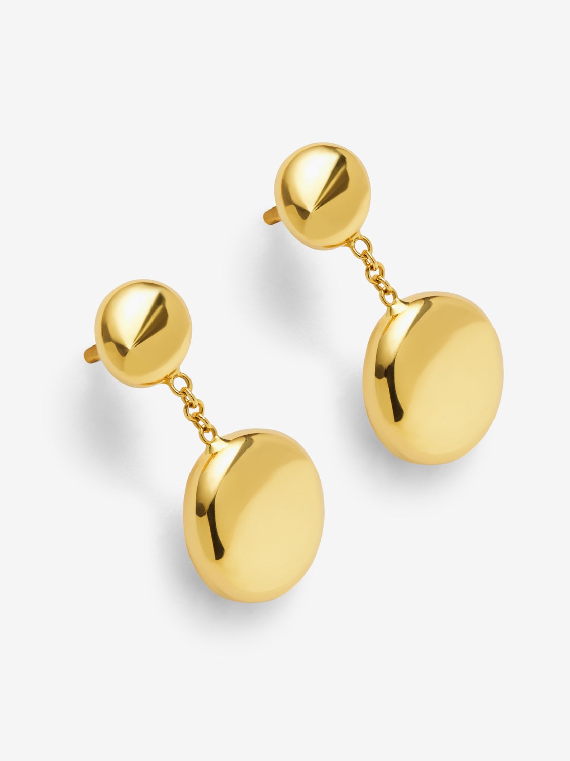 Pendientes de oro amarillo de 18K con esferas