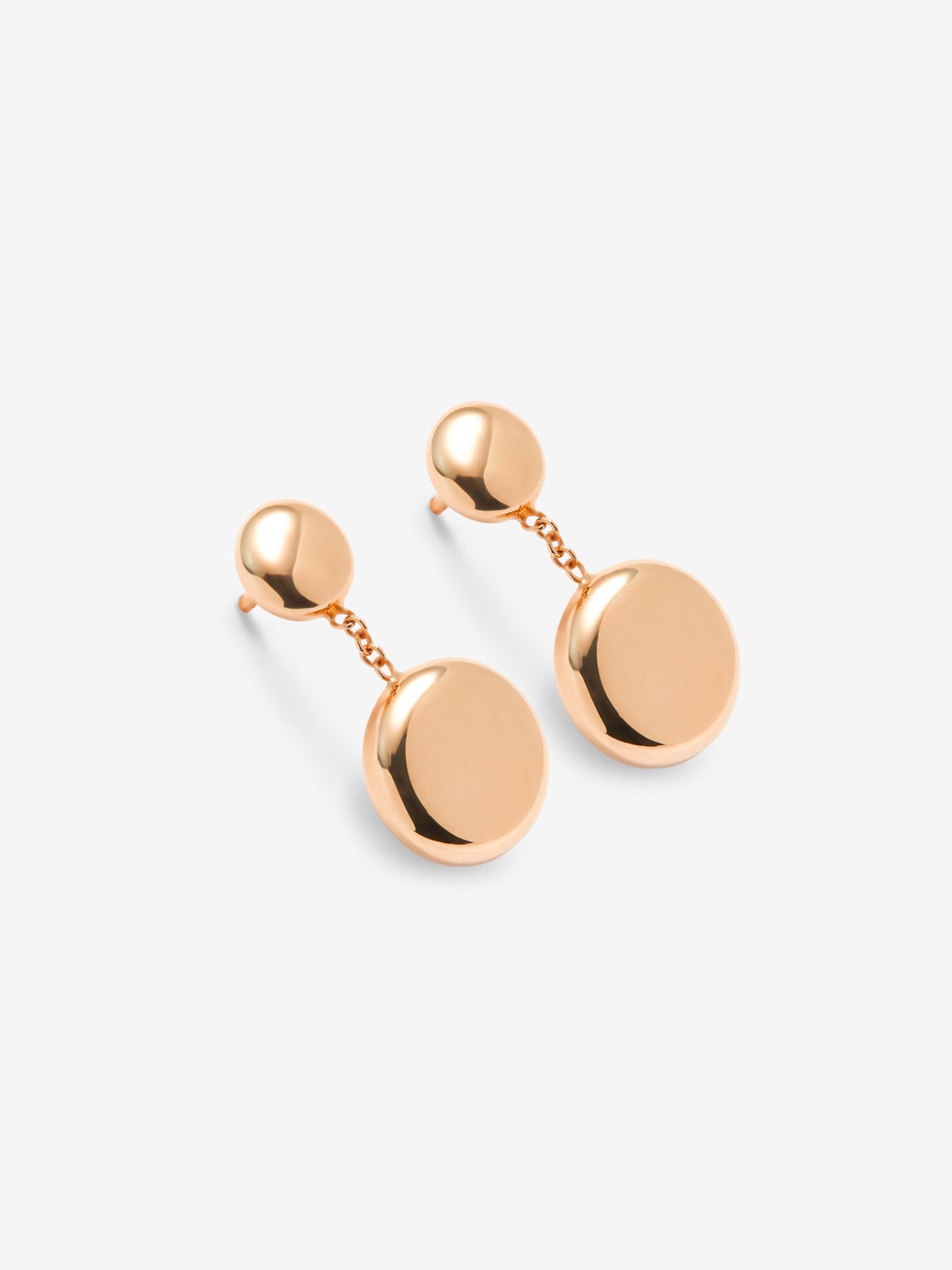 Pendientes de oro rosa de 18K