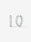 Pendientes de oro blanco de 18K con 12 diamantes en talla brillante con un total de 0,96 cts
